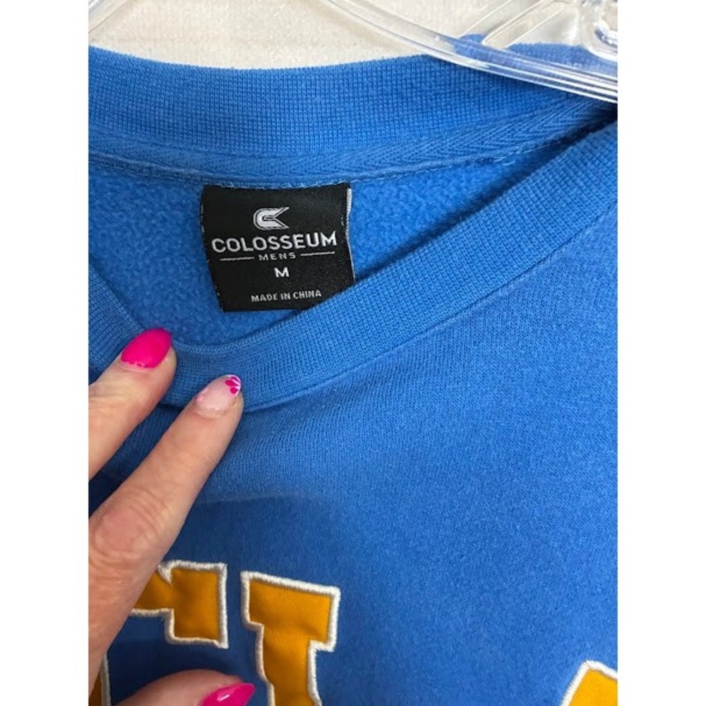 Colosseum UCLA Bruins Mens Medium Blue Crewneck Sweatshirt Tackle Twill Logo - Picture 7 of 8